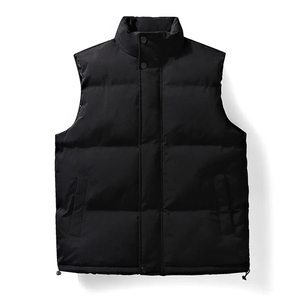 Gilet matelassé léger pour homme à col en V, coupe ajustée, sans manches, couche intérieure chaude, pour costume formel - Product Image 3