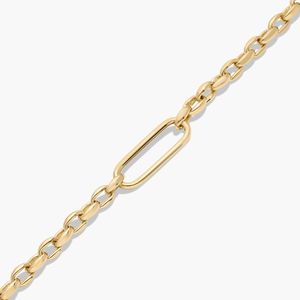 Golden Hour Elongated Oval Link <b>Bracelet</b> In Yellow Gold - Product Image 2
