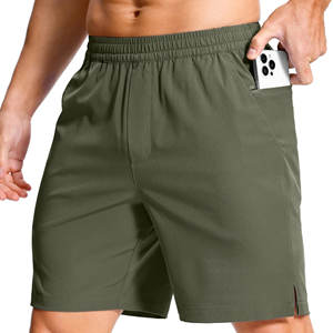 Shorts de tennis pour hommes sur mesure en gros, tissu extensible 4 directions en polyester et élasthanne, avec deux poches latérales, pour la course et le tennis - Product Image 1