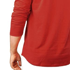 Suministro Directo de Fábrica, Camiseta de Manga Larga para Hombre, 100% Algodón, Cuello Redondo, Secado Rápido, Ecológica, con Impresión Personalizada - Product Image 6