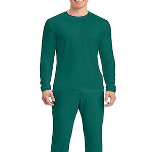 T-shirt de sous-vêtement médical unisexe personnalisé à manches longues extensible et col rond, très demandé, sur mesure - Product Image 4