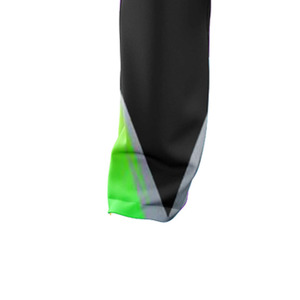 Pantalon de survêtement sportif pour homme, noir et vert à motifs, taille élastique, séchage rapide, léger, idéal pour l'été, impression par sublimation - Product Image 3