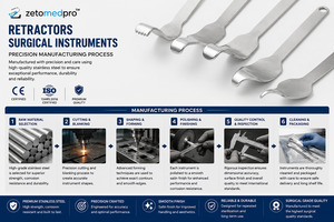 Ensemble de 5 rétracteurs de hanche vétérinaires ZETOMEDPRO, instruments orthopédiques certifiés CE pour le traitement de l'arthrose de la hanche - Product Image 2