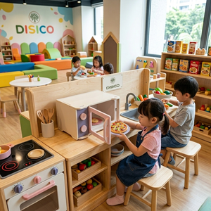 Juego de Cocina de Juguete DISICO para Niños, Microondas de Plástico Verde, 360x280x230mm, para Niños de 2 a 4 Años, Unisex - Product Image 6