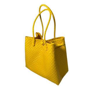 Bolso Tote Tejido de Estilo Elegante, Bolso de Hombro para Mujer con Patrón de Cestería Hecho a Mano, Material Reciclado Ecológico para Viajes y Playa - Product Image 1