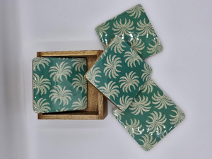 Ensemble de dessous-de-verre ronds en bois vintage, résistants à la chaleur, écologiques, faits à la main, réutilisables, durables, pour la table - Product Image 2