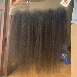 Cabello Humano Rizado Birmano Crudo de la Mejor Calidad a Precio Mayorista, Encaje 100% Cabello Humano, Frontal de Encaje Suizo HD 13x6 13*4 de un Solo Donante - Product Image 3