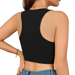Débardeur de yoga en nylon haute élasticité sans coutures pour femme, respirant, idéal pour la course et les sports de plein air - Product Image 3