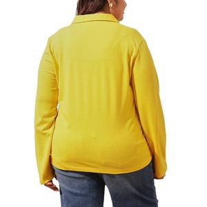 Chemises polo pour femmes en coton tricoté de haute qualité, manches longues, design personnalisé, confortables, élégantes, vêtements décontractés, logo jersey - Product Image 2