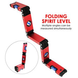 Regla de Nivel de Burbuja Plegable de Alta Calidad de 28 Pulgadas con Imán, Medición de 180 Grados, Herramienta para Carpintería - Product Image 4