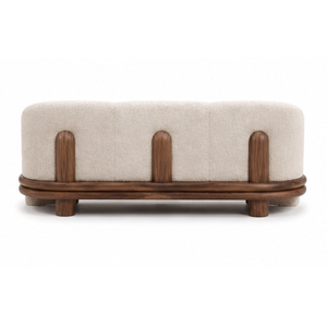 Sofá de Tres Plazas de Madera de Teca Sólida de Primera Calidad, Muebles Contemporáneos para Salón, Hotel, Villa o Apartamento - Product Image 4