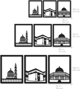 Arte Mural de la Mezquita Al Aqsa, Mezquita Al Haram, Mezquita An Nabawi, Decoración Islámica Hecha a Mano para Sala de Estar, Dormitorio y Espacio Espiritual - Product Image 4