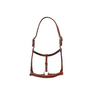 Licol en corde pour cheval avec contrôle de pression naturel, en cuir et ferrures métalliques robustes - Product Image 3