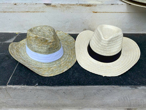 Sombrero Vaquero de Paja Natural Tejido a Mano, con Rayas y Ala Corta, para Viajes, Deportes, Uso Diario, Fiestas, Playa, Negocios, Casual, Ciclismo, Regalo - Product Image 6