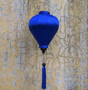 Farol de Seda Vietnamita Azul, Hecho a Mano, Decoración Luminosa de Tela de Seda para Fiestas, Bodas, Decoración Interior y Exterior - Product Image 1