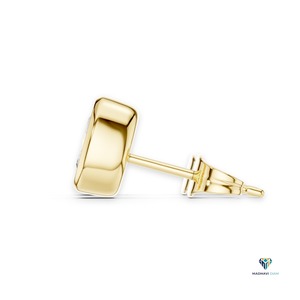 Yellow <b>Gold</b> Oval Lab Grown Diamond <b>Pendant</b> and Earring Set in 18K <b>Solid</b> <b>Gold</b>, 2.50 TCW Minimalist Bezel Jewelry Set - Product Image 2