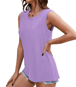 เสื้อกล้ามผู้หญิงขายดี ใส่สบาย ทนทาน กระชับรูปร่าง ไม่มีแขน เหมาะสำหรับยกน้ำหนัก ออกกำลังกาย แห้งเร็ว ไม่หดตัว - Product Image 6