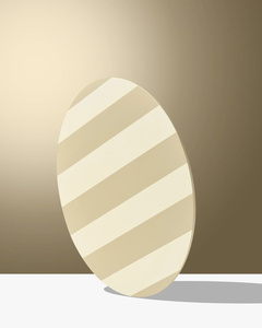 Salvamanteles redondo moderno de MDF lacado con rayas, diseñado para espacios de comedor contemporáneos, colecciones de vajilla de marca privada. - Product Image 6