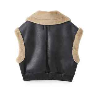 Chaleco Corto Reversible Personalizado al por Mayor, Chaleco Retro con Solapa, Sin Mangas, con Cierre, Ropa Exterior para Hombre, Chaleco Elegante - Product Image 4