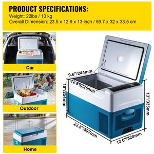 Frigorifero Portatile da 23 Quarti (22 Litri) 12 Volt con Controllo App, Compressore Elettrico, Spina EU per Uso in Auto - Product Image 5