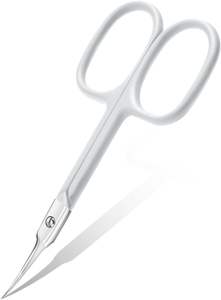 Ciseaux à cuticules extra fins et courbés, super minces, professionnels, petits ciseaux avec pointe précise, couleur rose - Product Image 4