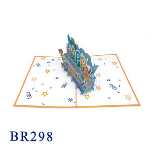 Tarjeta Pop-up de Animales Navideños Personalizada, Superventas, Arte Floral en Papel Hecho a Mano, Estilo de Cartas de Amor, Impresión Offset - Product Image 4