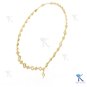 Lab Grown Diamond Open Rhombus <b>Statement</b> <b>Necklace</b> 14K 18K Solid Gold Geometric Drop Pendant Fine Women Jewelry Bridal Gift - Product Image 2