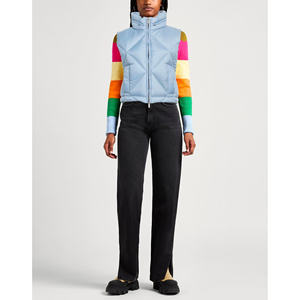 Chaqueta cortavientos de poliéster 100% ligera con estampado personalizado OEM de alta calidad, ropa deportiva, chaleco de manga larga, chaquetas de esquí acolchadas para - Product Image 2