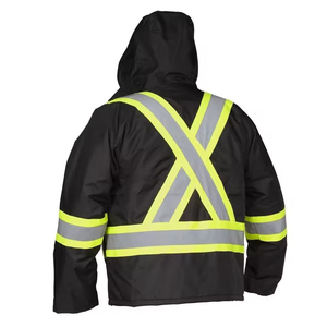 Safety Work <b>Jackets</b> Reflective Breathable Canvas Stand Collar Custom Made High Quality Winter <b>Jackets</b> for Men - Product Image 4