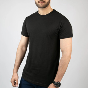 T-shirt en jersey de coton blanc pour homme, coupe ajustée, manches courtes, col rond, couleur unie, design simple - Product Image 4