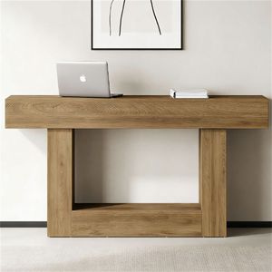 Consolle in Legno Robusto con Ripiani per Ingresso, Divano Doppio o Uso in Corridoio - Product Image 4