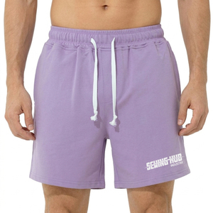 Shorts en molleton de coton personnalisés OEM pour hommes, style streetwear, 300 g/m², taille élastique, vêtements de détente, prix bas - Product Image 1