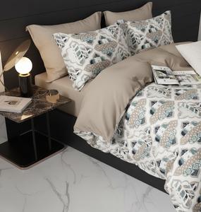 Ensemble de draps-housses imprimés en microfibre 400TC, taille King, doux et durables, pour hôtels et hôpitaux, vente en gros - Product Image 3