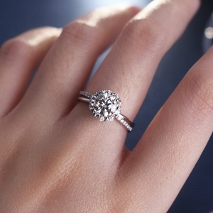 เป็นมิตรต่อสิ่งแวดล้อม<span class=keywords><strong>1</strong></span>กะรัต Anel De Moissanite Lab ปลูกเพชร925เงินแหวนหมั้นที่ไม่ซ้ำกันแหวนดอกไม้โชคชะตาเครื่องประดับ - Product Image 5