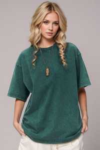Camiseta cómoda para el día a día para mujer, camiseta relajada de manga corta con cuello redondo, suave, ligera, informal, a la moda, para actividades diarias en el hogar - Product Image 2