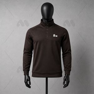 Unisex Winter <b>Quarter</b> <b>Zip</b> Pullover Sweatshirt top quality Button-up collar <b>Sweaters</b> Streetwear solid Breathable High Quality - Product Image 1