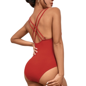 Nouveau Maillot de Bain Luxe Sexy Col en V pour Femme 2023, Maillot de Bain Une Pièce avec Cache-Maillot - Product Image 1