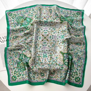 Pañuelo cuadrado de seda 2026 para mujer, diadema estampada, foulard, hiyab de satén, bandas para el cabello, pañuelo para el cuello, envolturas para la cabeza femeninas, bandana - Product Image 4