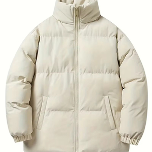 Best Selling Men's Winter Puffer <b>Jacket</b> New Arrival Custom Waterproof Leather <b>Jacket</b> Fur Decoration Plus Size-OEM Service - Product Image 2