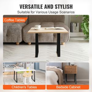 Set di gambe per tavolo in acciaio a trapezio stile rustico da 16 pollici per tavolini da caffè, scrivanie e comodini fai da te - Product Image 3