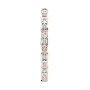 Igi Certified Handmade Jewellery 18k <b>SOLID</b> <b>Gold</b> Bracelet Amalthea Emerald And Round Lab Diamond Tennis Bracelet For Women Wear - Product Image 5