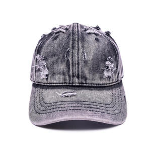 หมวกเบสบอลวินเทจขายส่ง หมวกเดนิมทรงแด๊ดแฮท หมวกแบบทำสีซีดและทำลายลุคแบบดิสเทรส หมวกเบสบอลผู้ชาย - Product Image 4