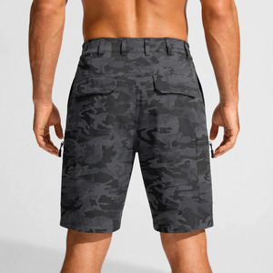Pantalones Cortos Cargo de Lona para Hombre, Cintura Media, Cierre Elástico, Bolsillos de Secado Rápido, Estilo Casual, Largo Bermuda - Product Image 3