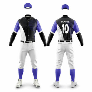 Custom Matching <b>Set</b> Top Quality <b>Baseball</b> Uniform Match Training Wear Suit Solid Color Sublimation Pattern Softball Uniform - Product Image 1