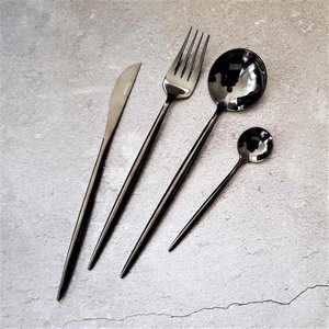 Juego de cubiertos de acero inoxidable de alta calidad Cubiertos de lujo de aspecto real para el hogar Hotel Boda Regreso a la escuela Restaurantes - Product Image 6
