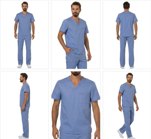 Short Sleeves Medical Scrub <b>Set</b> Stretchable Fabric Nursing & <b>Doctor</b> Uniform Customized Logo Hospital Workwear - Product Image 6