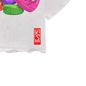 PSA <b>Men's</b> Oversized Regular-Length Formal T-Shirt Short Sleeve <b>Turtleneck</b> Printed Heart Pattern 100% Cotton Knitted Front Logo - Product Image 3