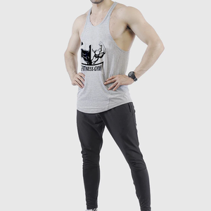 เสื้อกล้ามกีฬาผู้ชายไซส์ใหญ่ ผ้าฝ้าย/ใยไผ่ ซักแล้วแห้งไว ระบายอากาศได้ดี พร้อมสีและโลโก้ตามสั่ง สำหรับออกกำลังกาย - Product Image 4