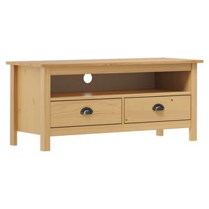 Supporto TV in legno massello di pino marrone miele 43.3 \ "x15.7 \" x18.5 \" - Product Image 1