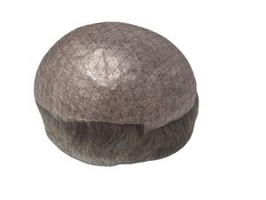 Toupee y Peluca de Cabello Humano Gris de Piel Fina, 100% Cabello Remy Indio, Rizado Kinky Yaki, Calidad Premium, Taz Hair Bangladesh, Trama Única - Product Image 5